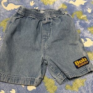 Bob the Builder Light Blue Denim Kids Pull-On Shorts